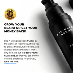 Grow your beard or get your money back under our 150 day 'growth guarantee'